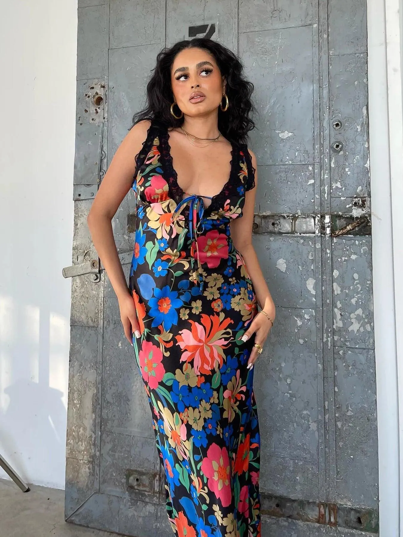 Emily Floral V-Neck Dress