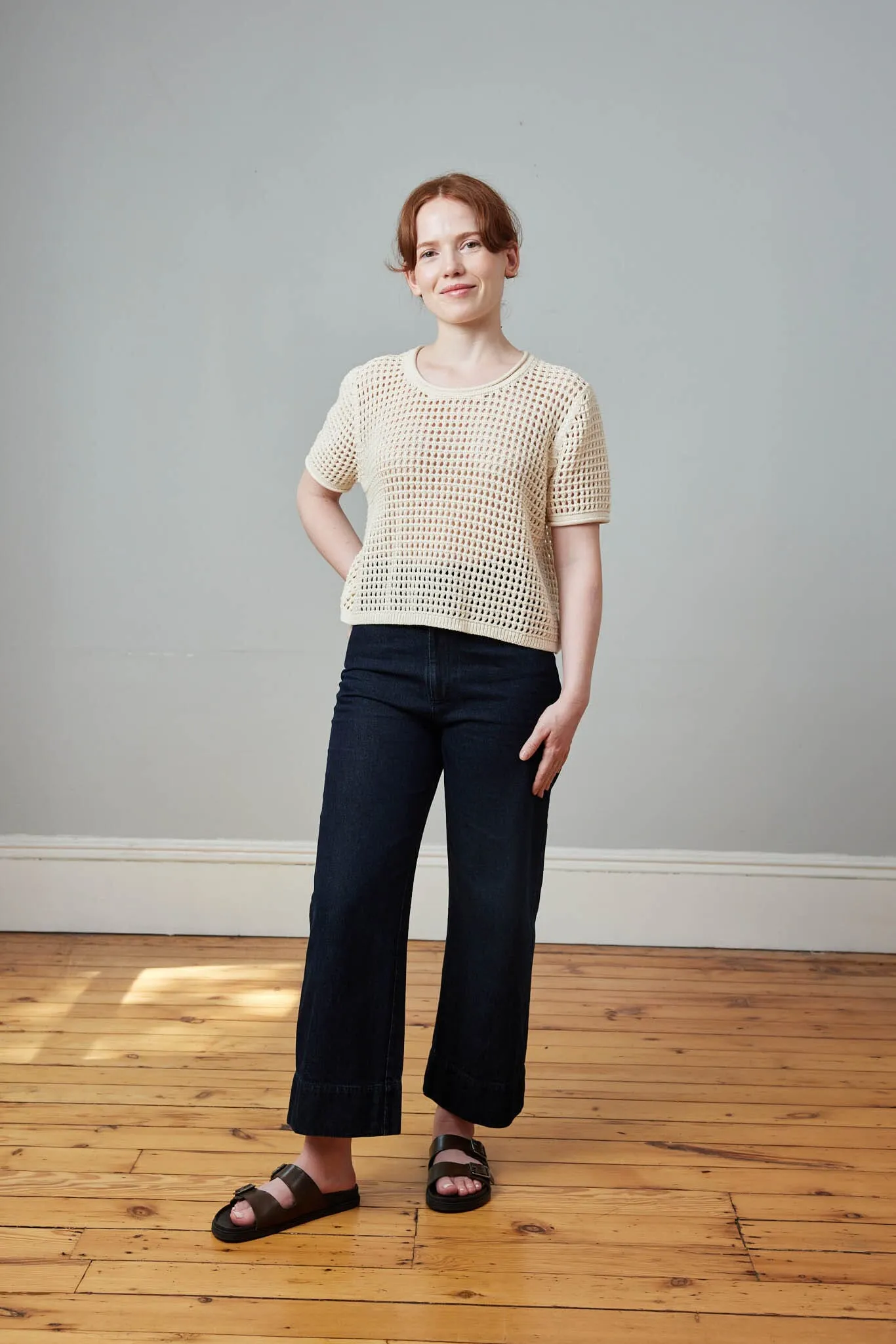 M.PATMOS Riis Mesh Tee - Ivory