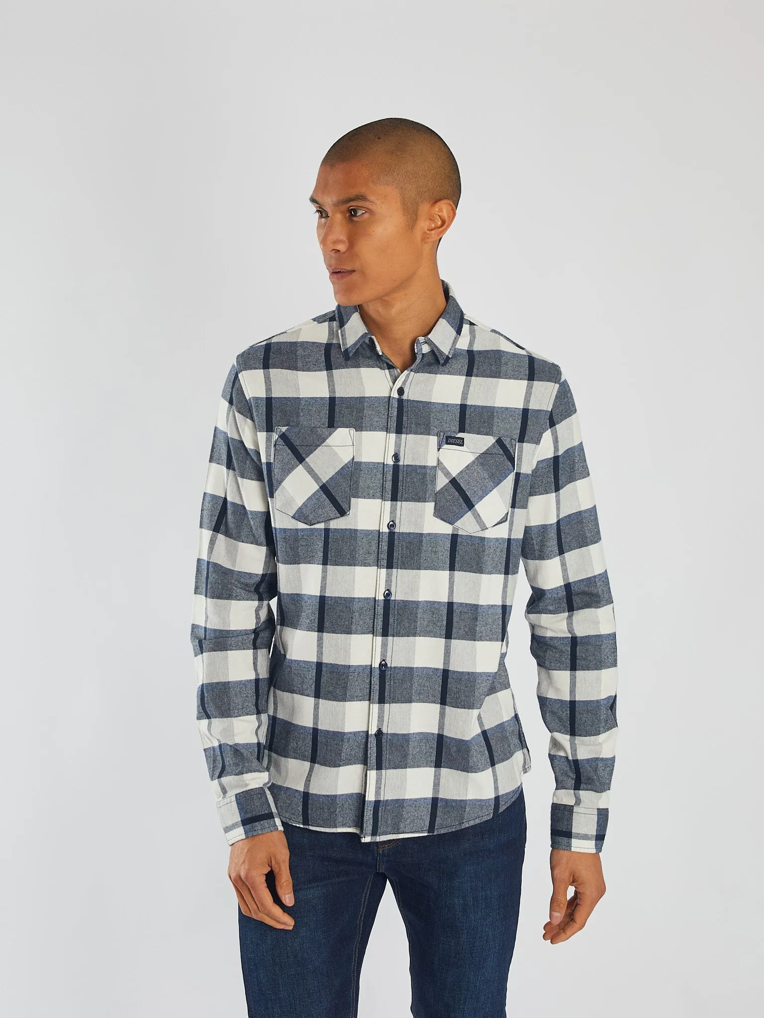 Sawyer LS Shirt Navy Check