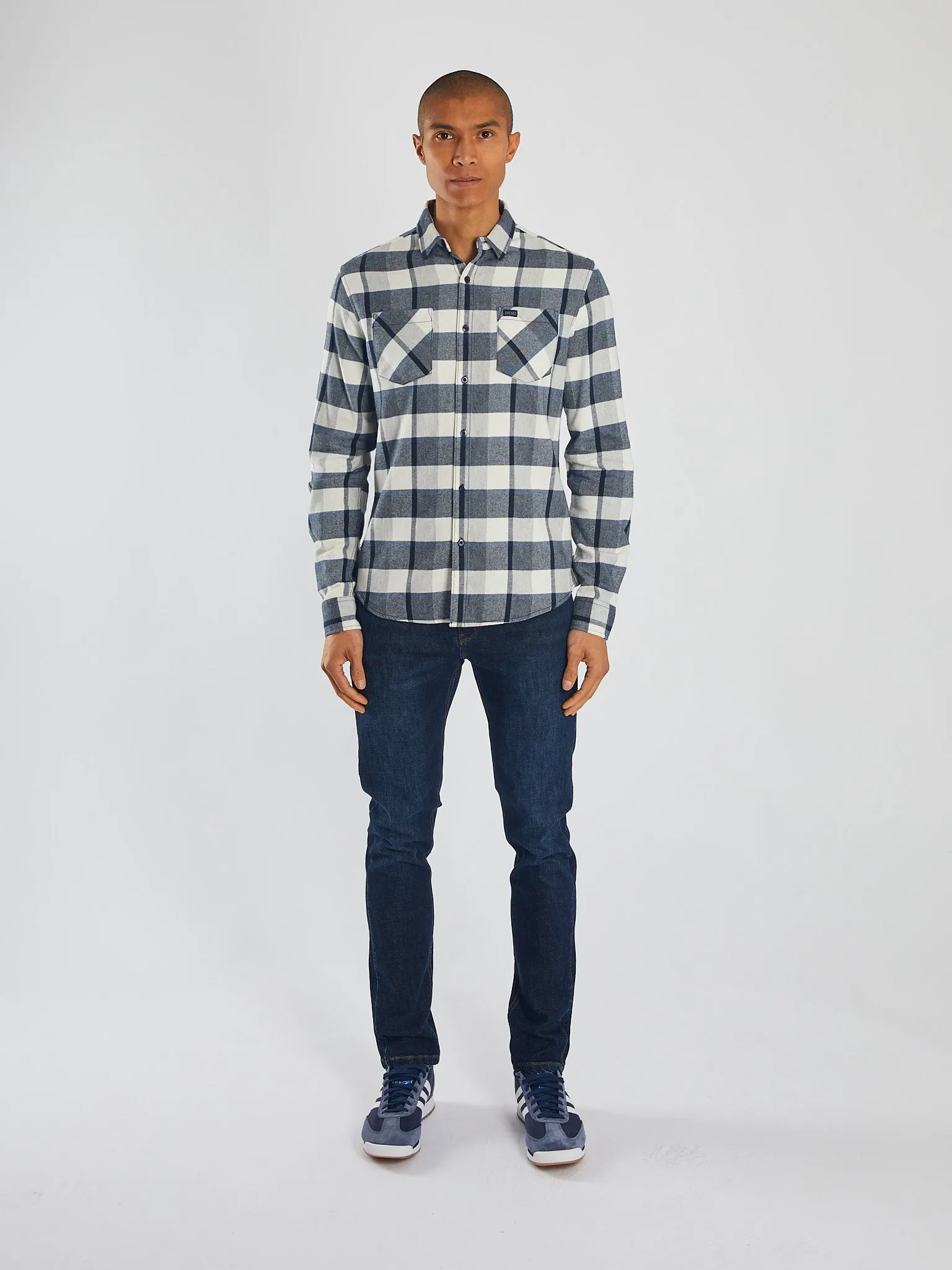Sawyer LS Shirt Navy Check