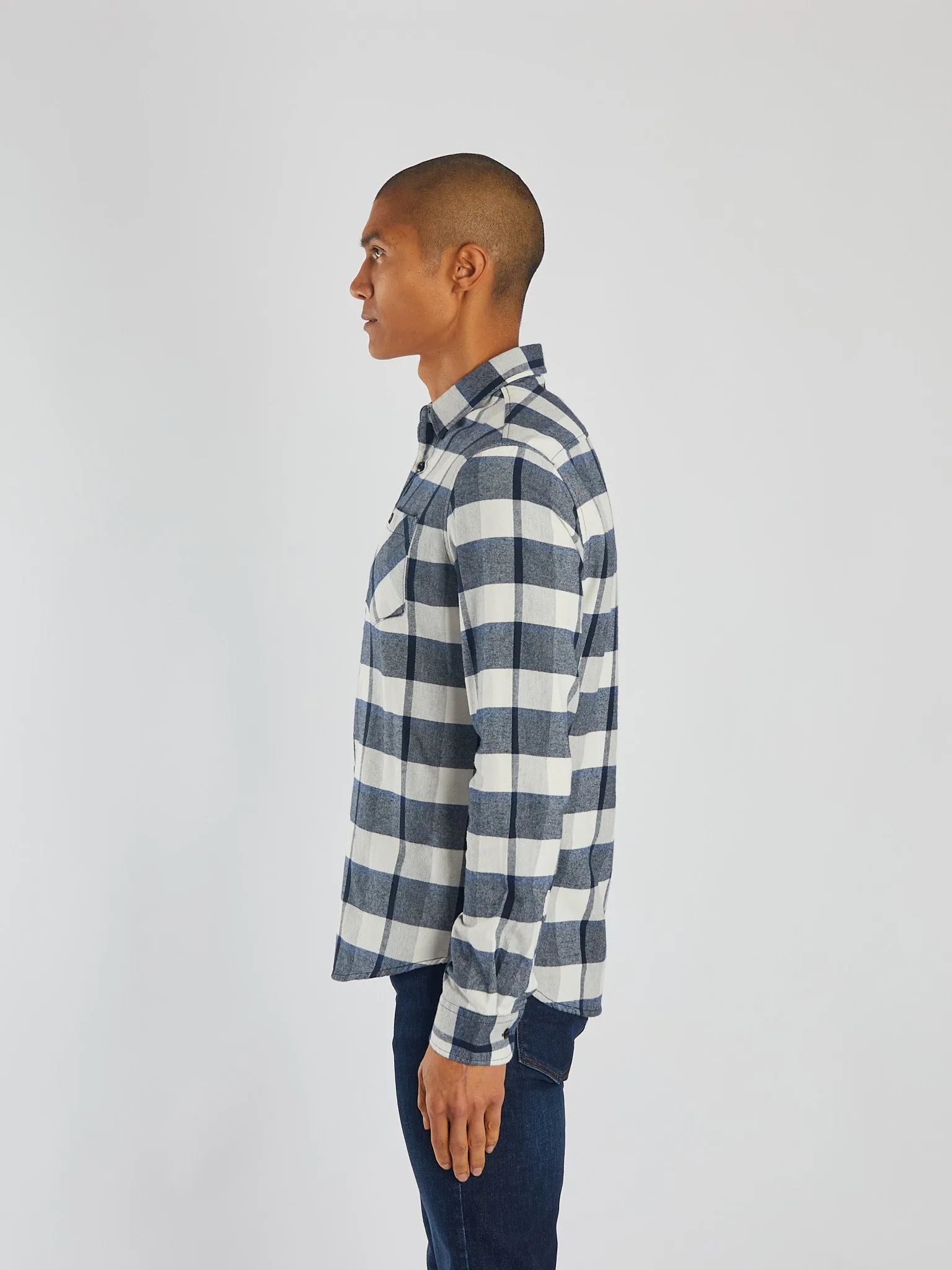 Sawyer LS Shirt Navy Check