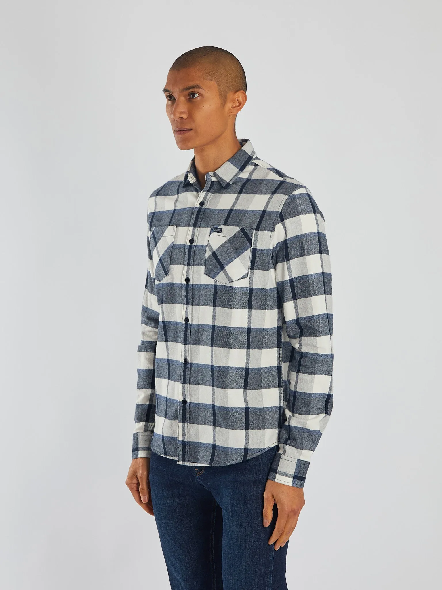 Sawyer LS Shirt Navy Check