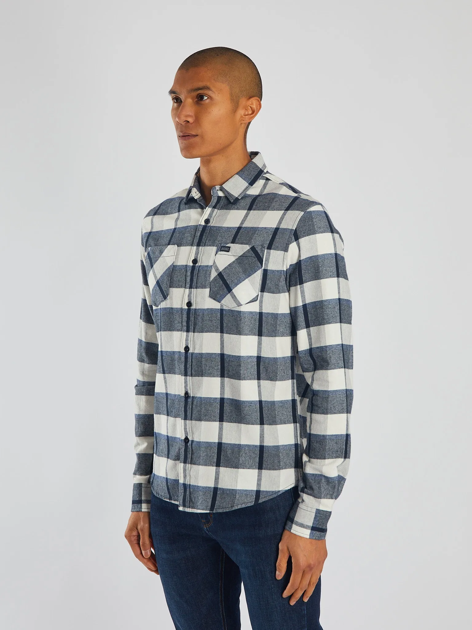 Sawyer LS Shirt Navy Check