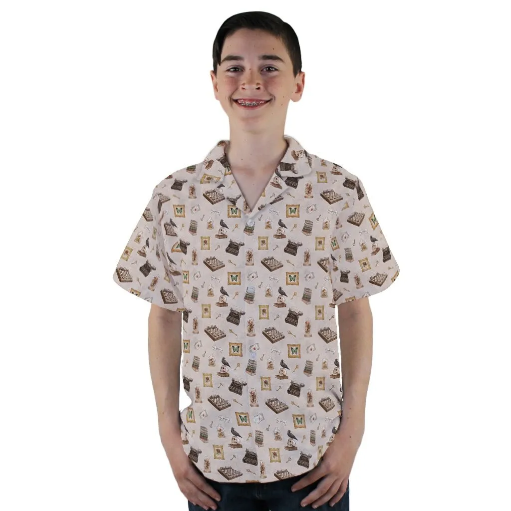 Vintage Gothic Library Youth Hawaiian Shirt